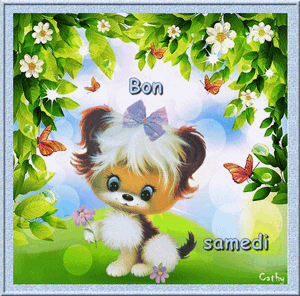 Gif animé Bon samedi chien